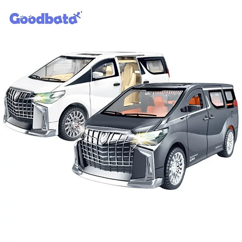 Goodbata Alphard/Kendaraan Simulasi Komersial/Jip/Mobil Inersia Mainan Anak-anak/Mobil Mainan Yang Dapat Dibuka 1:50 Mainan Mobil Bisnis Seluruh Mobil Pintu Bisa Terbuka Dan Dengan Musik
