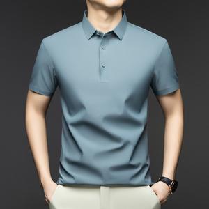 メンズポロシャツ、半袖、胸ポケット付き、無地ホワイトポロシャツ、ビジネスポロシャツ、速乾性ポロシャツ、大型サイズ、薄手で涼しく、夏用学生用ポロシャツ