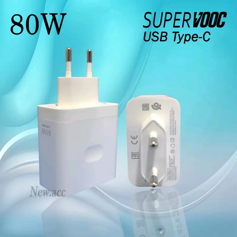 Charger OPPO Original 100% 80W USB MICRO / TYPE C Super VOOC / Super Fast Charging Compatible All Type Series 1