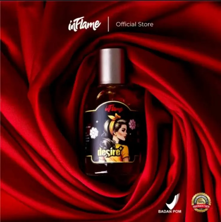 INFLAME DESIRE +EAU DE PARFUME - PARFUME LAKI LAKI COWOK TAHAN LAMA 24 JAM PARFUM PEMIKAT WANGI WOODY VANILLA WANGI  MASKULIN