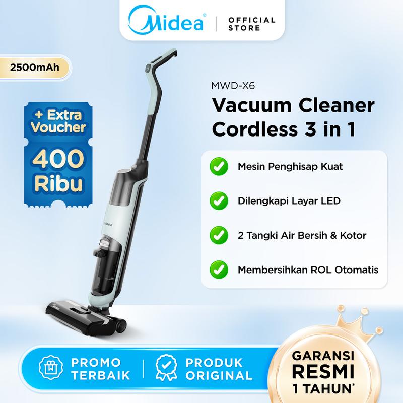 Midea Cordless Stick Vacuum Cleaner - MWD-X6 (BISA CICILAN 12 BULAN