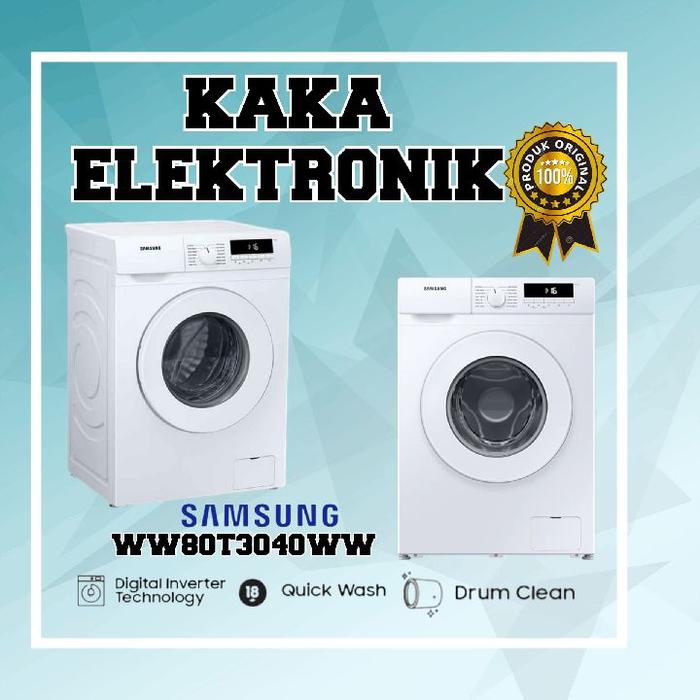 Gambar SAMSUNG WW80T3040WW MESIN CUCI FRONT LOADING 8 Kg 80T3040WW WW80T dari KAKA ELEKTRONIK Kota Tangerang Selatan Tokopedia