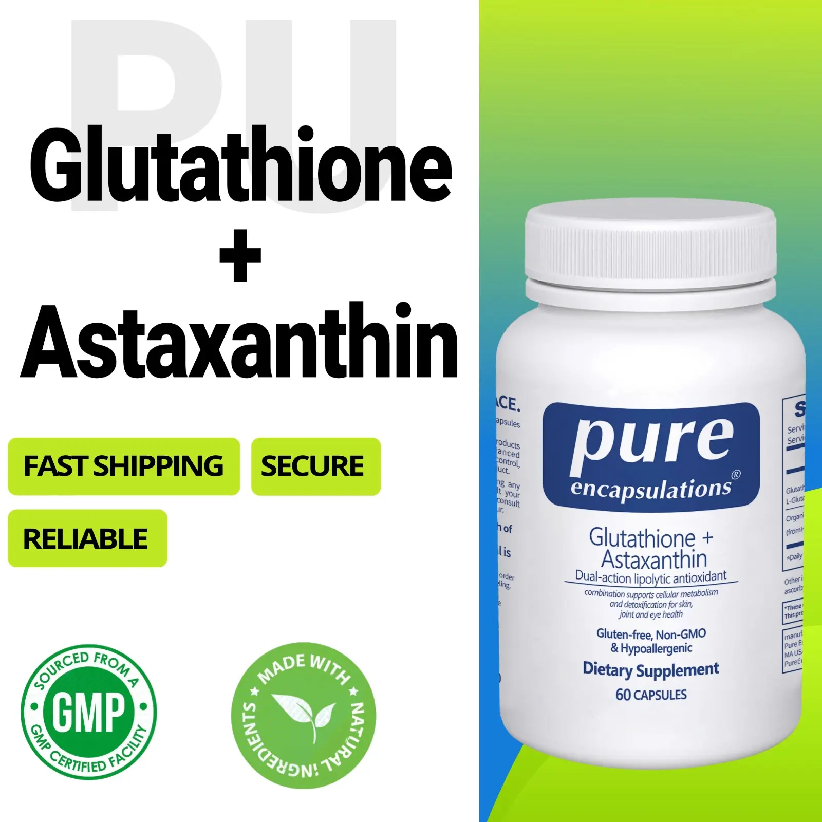 glutathione and astaxanthin Liposomal Glutathione Supplement main image 1