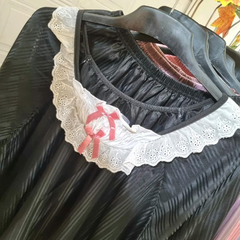 [MIS3131] Oneset Baju Tidur Piyama Wanita Lengan Panjang Celana Panjang Motif Polos Atasan Renda Setelan 6