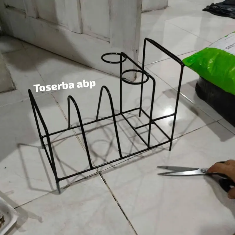 Rak Cobek Multifungsi Besi Tahan Karat - Hitam 6