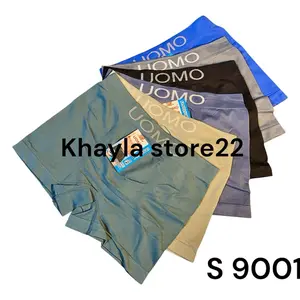 [ Beli 4 gratis 2 ] Pakaian dalam Boxer pria seamless uomo basic  Sport 12 warna random Nyaman Lembut