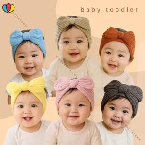 FAWA Bandana Puffy uk Bayi - 3 Tahun / Bandana Baby Lucu Korea Rajut Pita Anak New Born Premium Bando Bayi Headband Pom Pom Import Pita Anak Perempuan