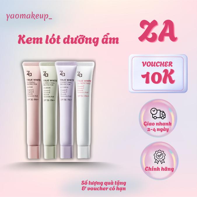 TẶNG 1 BỘ CỌ 14 MÓN ZA KEM LÓT KEM CHỐNG NẮNG NÂNG TÔNG DA & KEM LÓT KIỀM DẦU KEM DƯỠNG ẨM SE KHÍT LCL SPF36 PA++ 35g Trang Điểm Mỹ Phẩm Women Cosmetic