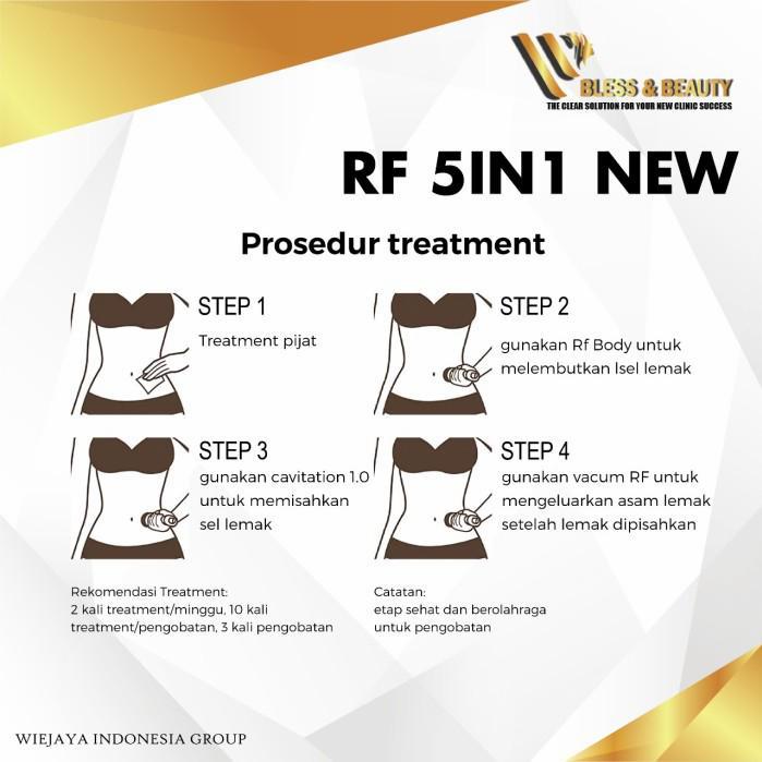 RF 5in1 Alat rf wajah Pelangsing Badan Alat RF Slimming machine + 40k