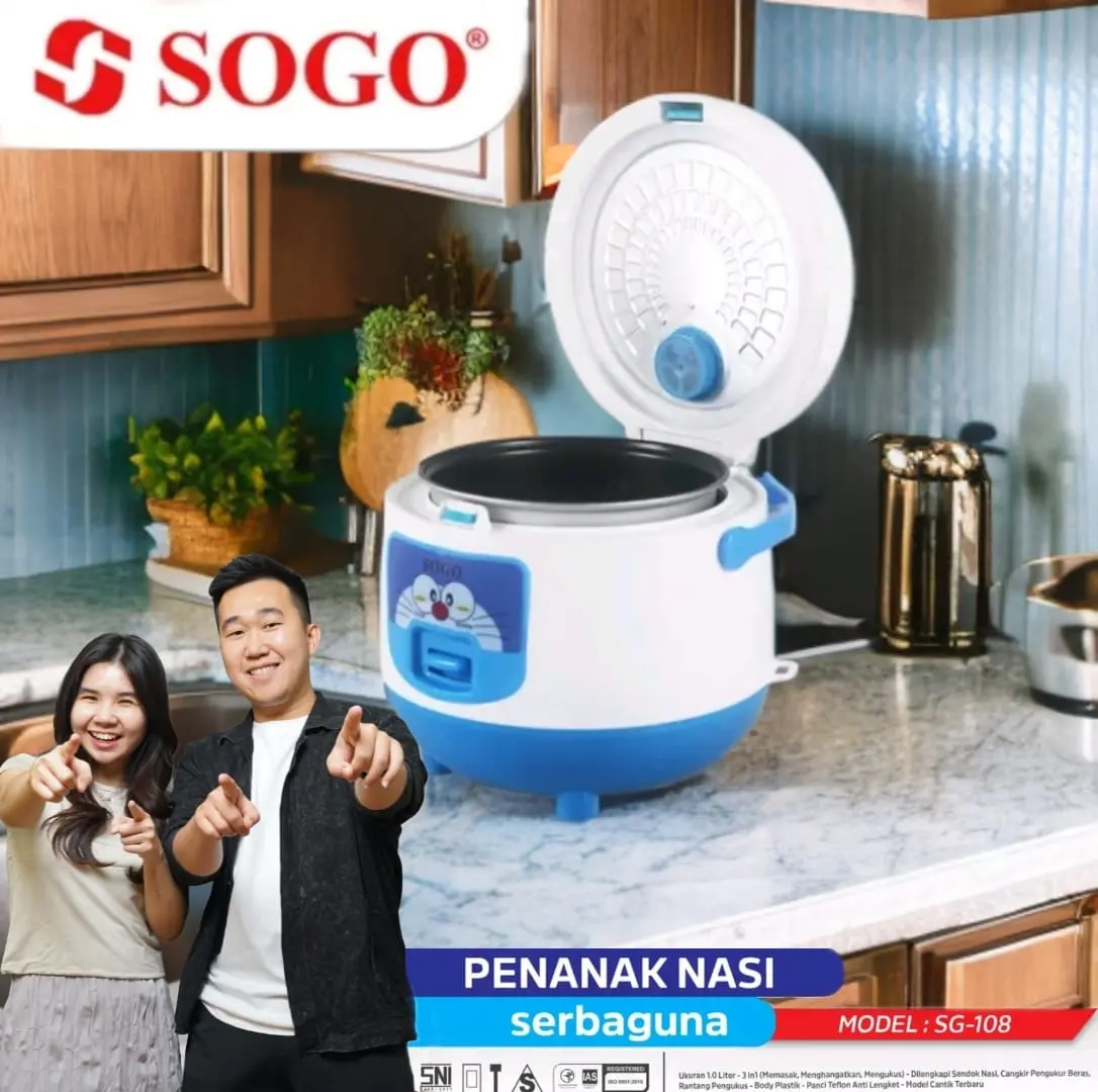 [GM] Penanak Nasi SOGO 1 Liter SNI GARANSI [MAGICOM]