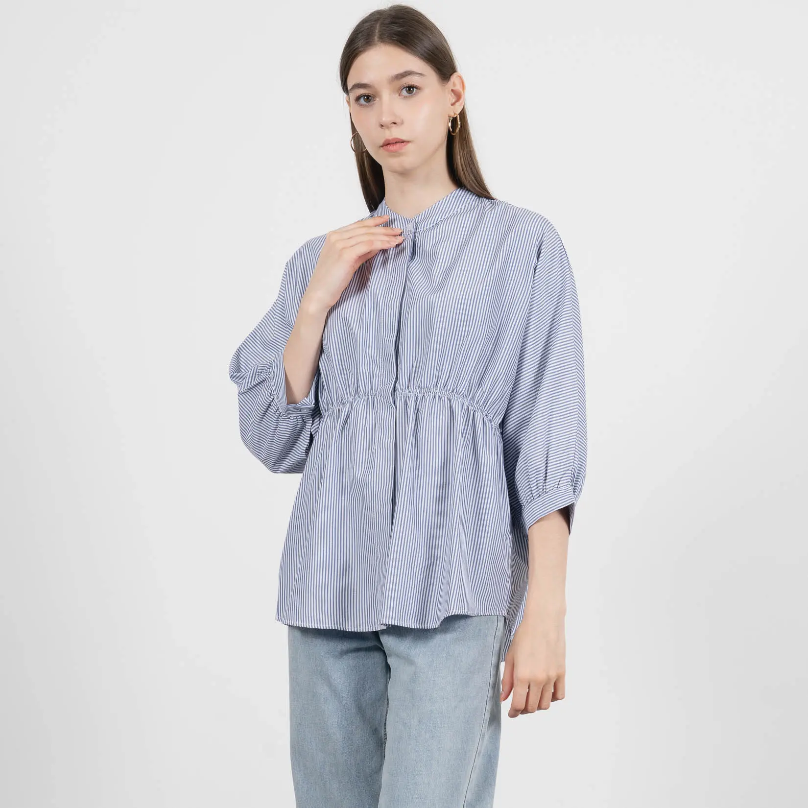 This Is April Atasan Basic Blouse Wanita Ginera Formal Casual Top