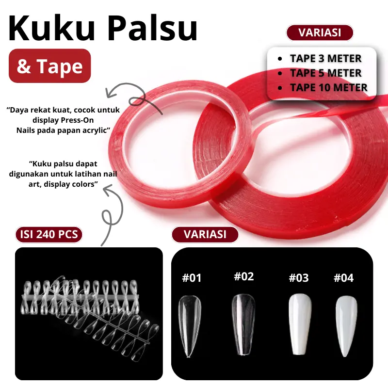 Display Book Organizer Nail Art / Buku Penyimpanan Kuku Palsu / Storage Book Wearable Nail Polish Foto Album Stiker Kapasitas Besar dan Kecil 1