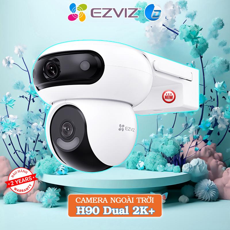 Camera ngoài trời   xoay Ezviz H90 4MP+4MP chính hãng, màu ban đêm, xoay 360 độ lapdat  camera camera  báo động chống trộm cctv 2 mắt chong nuoc