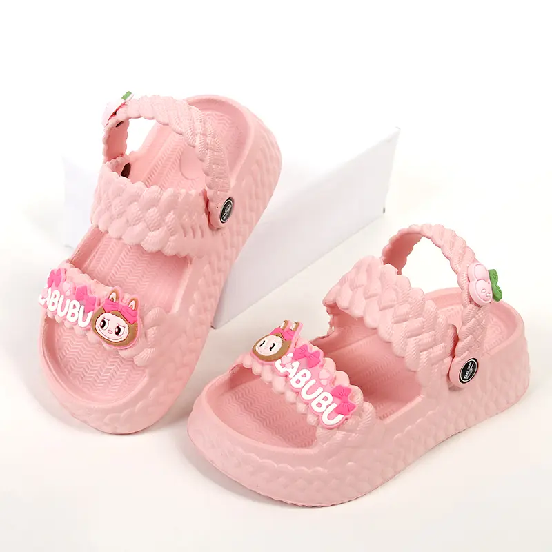 Sandal Anak Perempuan Karet Lembut Anti Slip Tahan Air Cocok untuk Sekolah 4