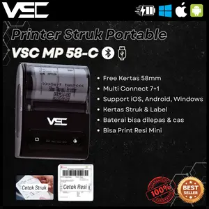 MOBILE PRINTER THERMAL VSC MP-58C RPP02 BLUETOOTH 58MM
