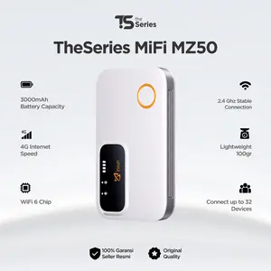 [BONUS 120GB] TheSeries MiFi 3000mAh Powerbank MZ50 Charger Modem Wifi 4G 5G 286Mbps All Operator | Mifi Wifi6 Modem Portable Kartu Telkomsel Modem 4G JAVAMIFI 5G High Speed WIfi6 TP Link Telkomsel Orbit Tanpa Batasan Penggunaan