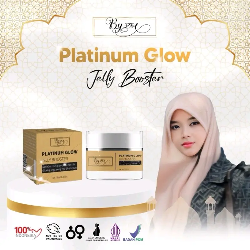 2pcs redy STOK byzoe platimum Glow jelly boster glow Mengencangkan Mencerahkan