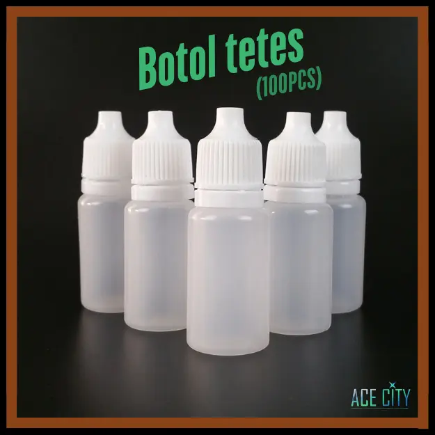(100pcs) Botol Tetes Plastik Doff 5ml 10ml 15ml dan 20ml