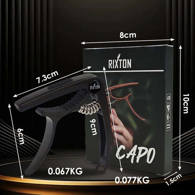 Rixton Guitar Capo Lgl 06 Clamp Aluminum Alloy Metal Wood Grain Quick Change Acoustic Capo 8