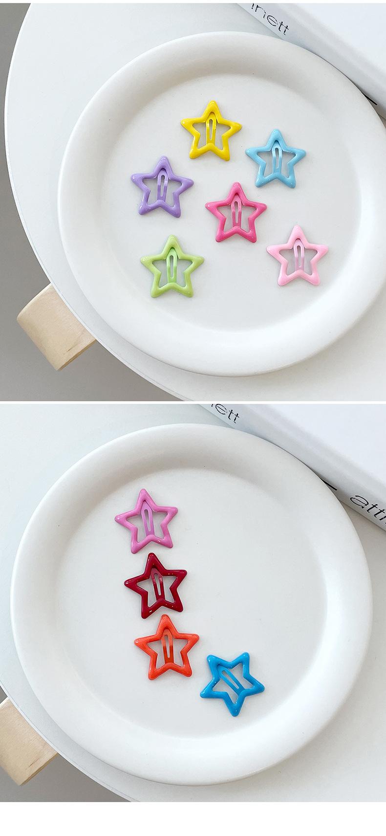 Product Introduction of Silver Star Hair Clips for Girls Filigree Star Metal Snap Hairpins Barrettes Hair Jewelry Nickle Free Lead Free Sexy Y2k Style 18
