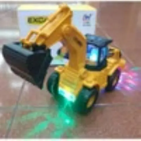 Mainan Excavator Beko Keruk - Excavator Backhoe Toys Anak Bergerak Baterai Lampu 1