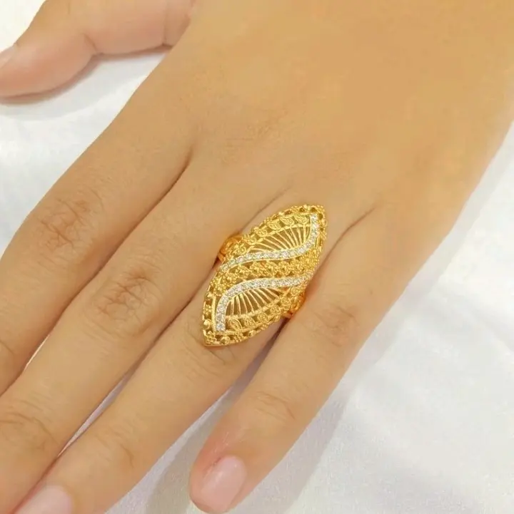 cincin tangan wanita titanium motif permata Hadiah 0