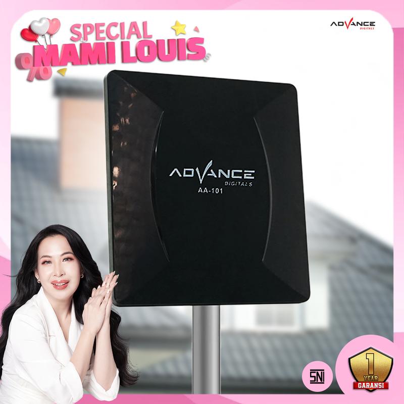 MAMI LOUISSE EXCLUSIVE! Advance Digitals AA-101 Antena  Kabel Indoor Outdoor Digital Analog Dalam DVB-T2 dan Luar Ruangan Cocok Untuk STB dan Tv Tahan Hujan dan 1