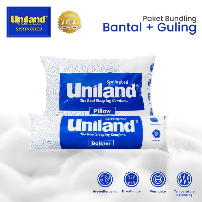 Gambar Bundling Uniland Bantal Dacron Silicon + Guling Dacron Silicon dari Uniland Springbed Kab. Bogor Tokopedia
