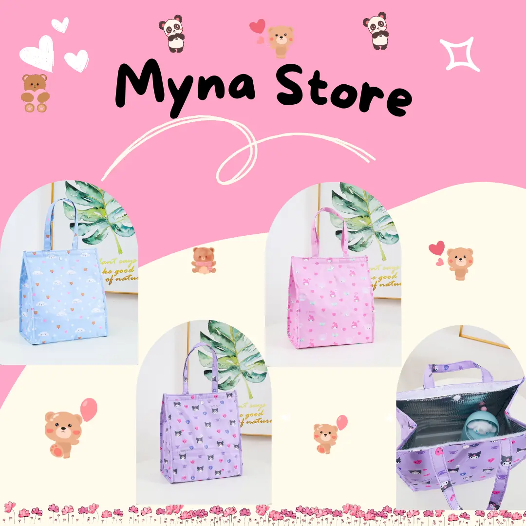 Tas Bekal Sanrio Lunch Bag Cinnamoroll Kuromi Melody FP Lipat - TPS033