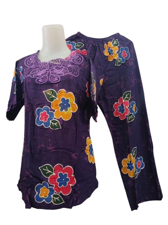 Product Introduction of SETELAN BORDIR DEWASA WANITA STANDAR Baju Celana Panjang Katun Motif Remaja 5