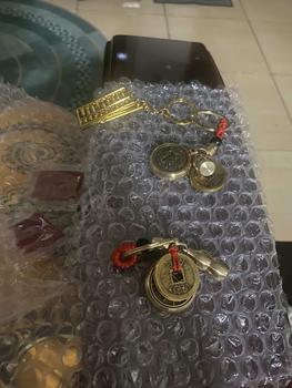 Product Review of Super Sale! Fengshui Metal Golden Abacus Amulet Keychain for Money Luck from M**n 3