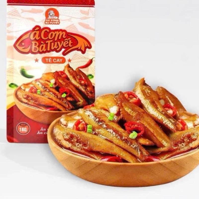 Combo 20 gói cá cơm Bà Tuyết tê cay ngon ngọt 18gr hàng chính hãng - date mới
