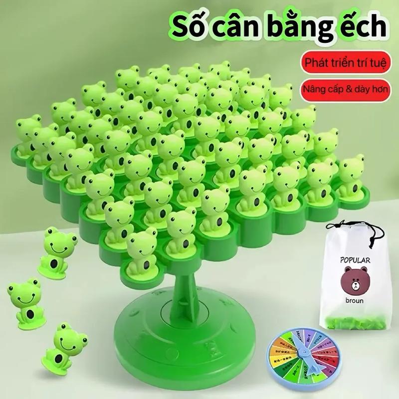 Đồ chơi Cây Cân Bằng Ếch - Trò chơi bài trẻ em xếp chồng thăng bằng, rèn luyện…
