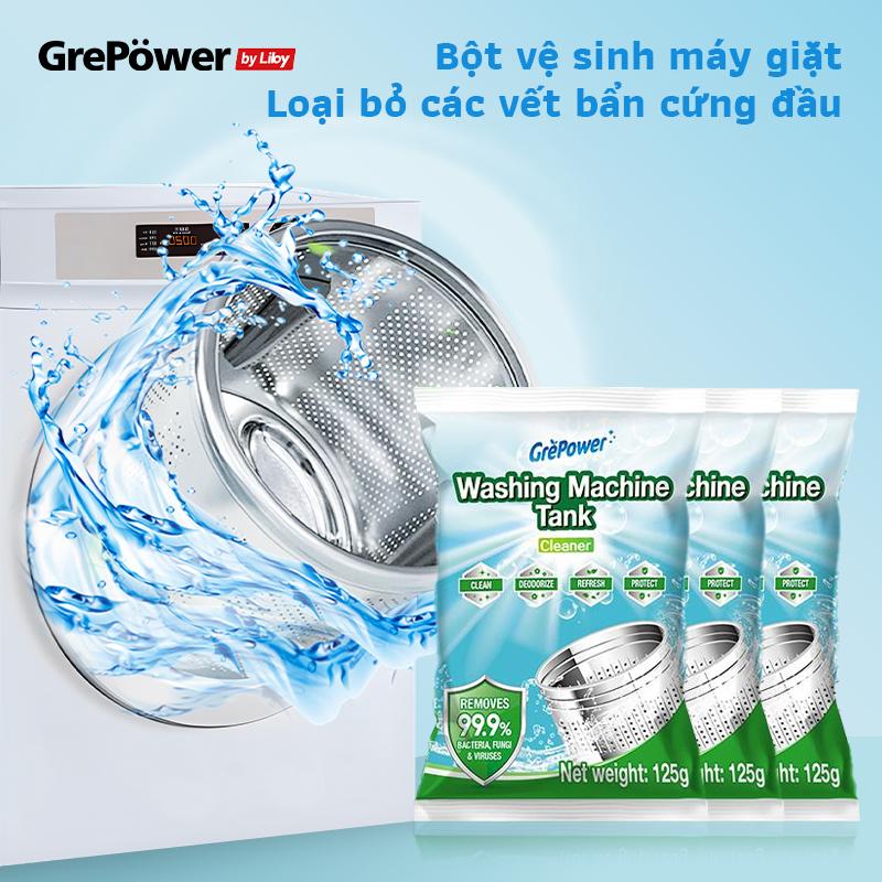 (3 gói/ hộp] Bột Vệ Sinh Máy Giặt, Làm Sạch Mạnh Mẽ, Phù Hợp Mọi Lồng Giặt, Giúp Làm Sạch Lồng Máy Giặt Hiệu Quả