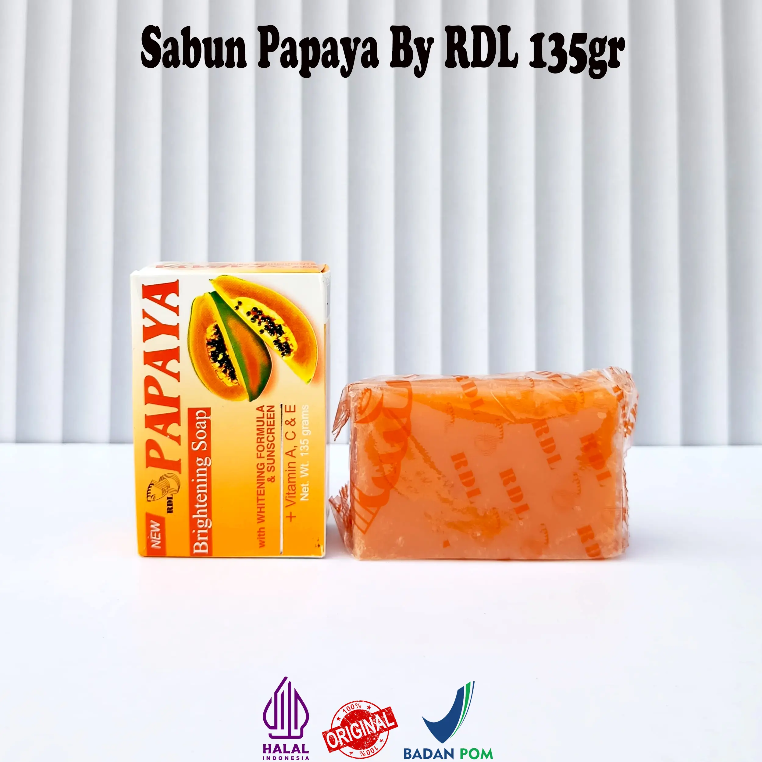 Sabun Pepaya By RDL Brightening Soap - 135gr