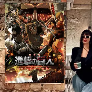 Attack On Titan Anime Chart Flag For Living Room Home Dorm Decor Art Home Decor Banner