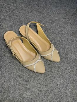 Product Review of Kamila Heels Wanita Sepatu Mules Hak 3 CM sepatu kerja wanita Jelly Karet from i**n 1