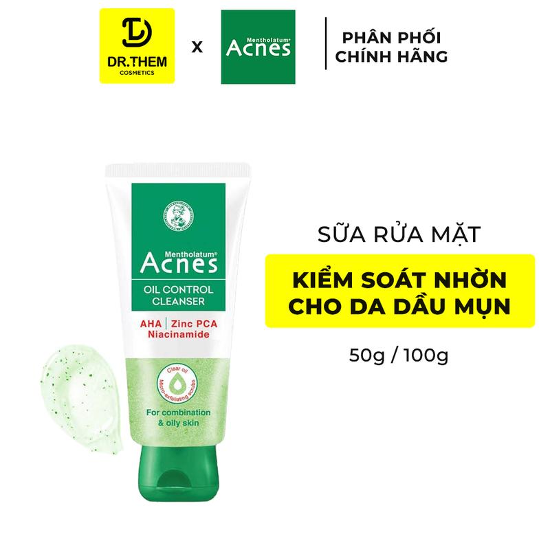 Sữa Rửa Mặt Acnes Kiểm Soát Nhờn Ngăn Ngừa Mụn Acnes Oil Control Cleanser Gel 50g / 100g