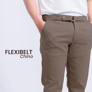 BROGUY Celana Chino Pria Panjang Flexibelt Slimfit Stretch