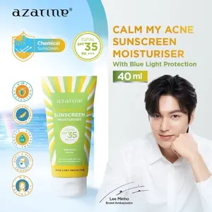 My Acne Sunscreen Moisturiser SPF35 PA+++ 40gr / Sunscreen Gel Untuk Kulit Berminyak Berjerawat Sensitif 40ml Facial Wajah Kering Perawatan Vitamin Mencerahkan Niacinamide Acid Bruntusan Hitam
