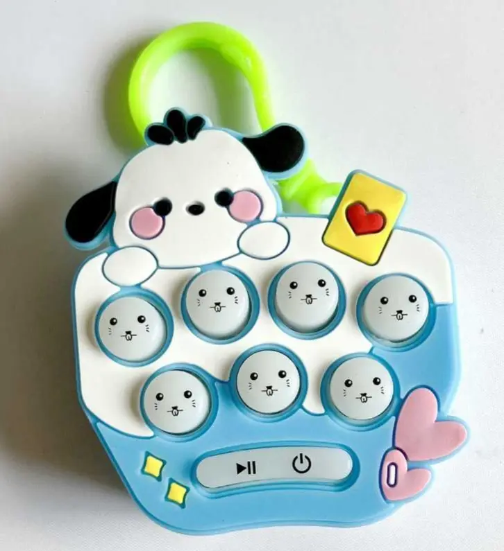 BEIYAYA Mainan pelatihan reaksi anak-anak, liontin gopher silikon puzzle teka-teki mesin derek kartun mesin mainan mesin press dekompresi, hadiah ulang tahun, hadiah Natal Plastik Toys playmate  pop toy Bubble M028 6