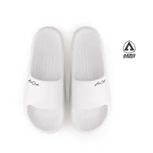 Aerostreet 36-44 Ceilo Putih - Sandal Sendal Selop Slip On Casual Pria Wanita Aero Street AABAA