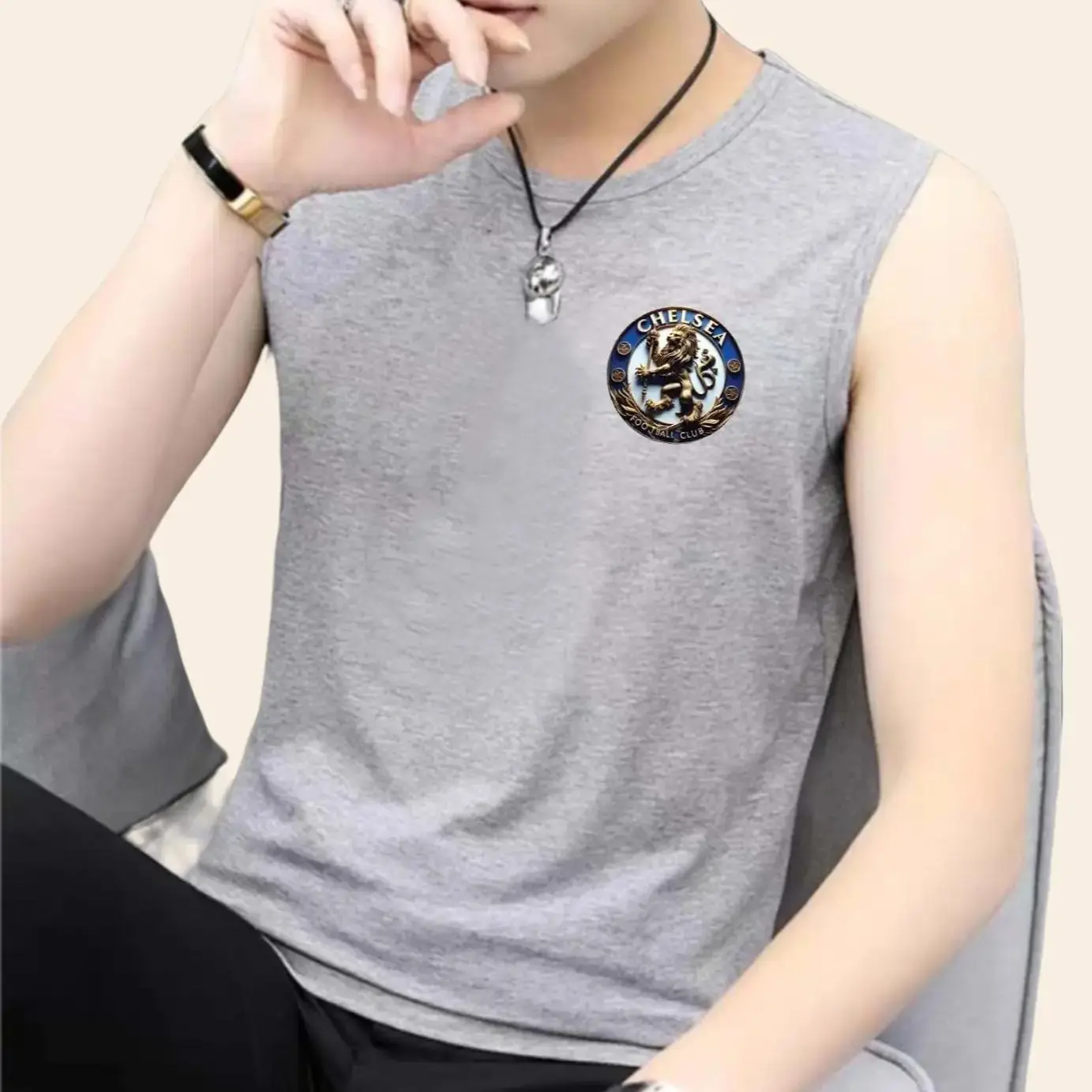 Kaos Singlet Pria Murah logo Chelse / Pakaian Pria Dewasa / Koas Tanktop Pria Dewasa Keren / Kaos Singlet Gym Olahraga Sehari Hari