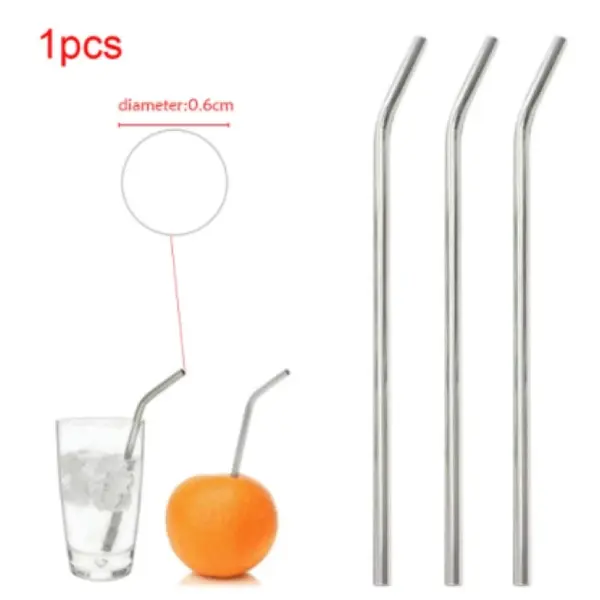 Sedotan Stainless SATUAN Pipet Besi Ramah Lingkungan Mudah Dibersihkan Dapat Dipakai Berulang Silver Peralatan Makan Reusable Tahan Suhu Tinggi Perlengkapan Rumah Warna Sedot Murah Termurah Pipet Straw ECERAN Ecofriendly 4