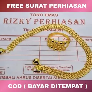 Gelang tangan wanita emas muda free cincin dapat surat toko