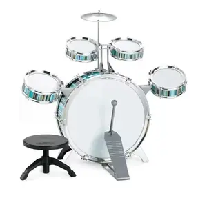 Jazz Drum Mainan Anak Drum Terbaru dengan 4 Piringan dan 1 Pedal untuk Belajar Bermain Musik