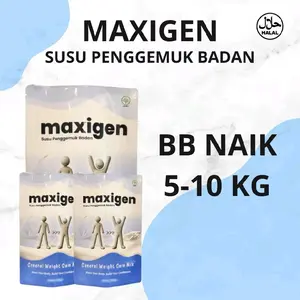 Maxigen Susu Penggemuk Badan Penambah Nafsu Makan Workout BB NAIK 5-10 KG Halal
