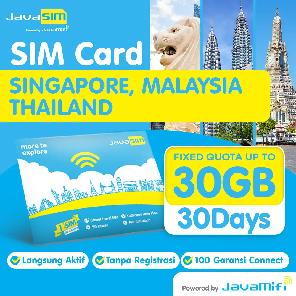 JavaMifi SIM Card Singapore Malaysia Thailand Fixed Quota