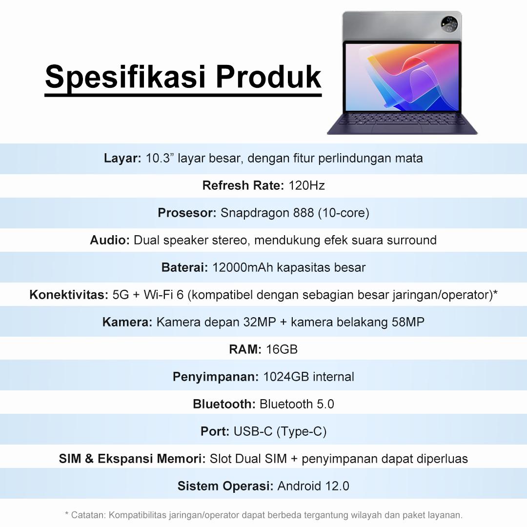 （2）2026 MatePad H13 Pro 10.3" Tablet [16GB+1TB] | Pengalaman Pro Layaknya PC | 120Hz OLED Real Color FullView Display | Ultra-tip