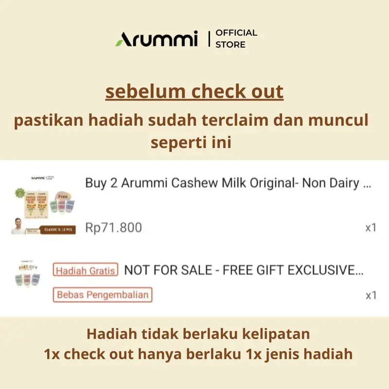 NOT FOR SALE - FREE STICKER ARUMMI 1